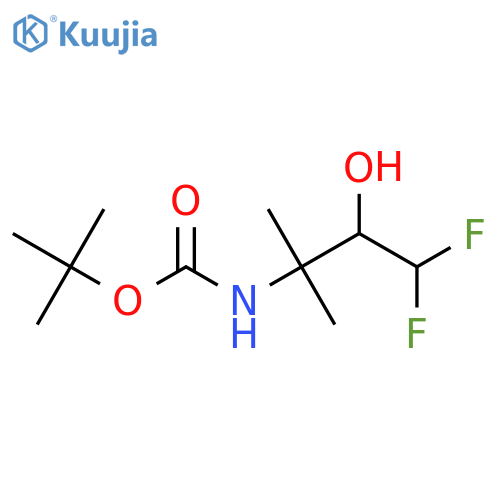 tert-butyl N-(4,4-difluoro-3-hydroxy-2-methylbutan-2-yl)carbamate structure