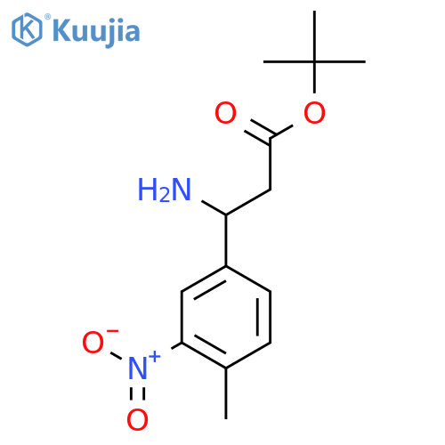 Tert-butyl 3-amino-3-(4-methyl-3-nitrophenyl)propanoate structure