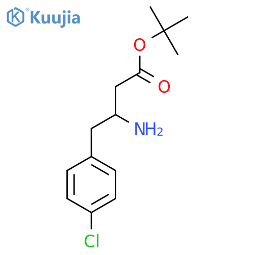 Tert-butyl 3-amino-4-(4-chlorophenyl)butanoate structure