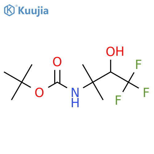 tert-butyl N-(4,4,4-trifluoro-3-hydroxy-2-methylbutan-2-yl)carbamate structure