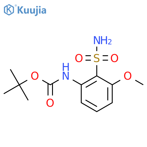 tert-butyl N-(3-methoxy-2-sulfamoylphenyl)carbamate structure