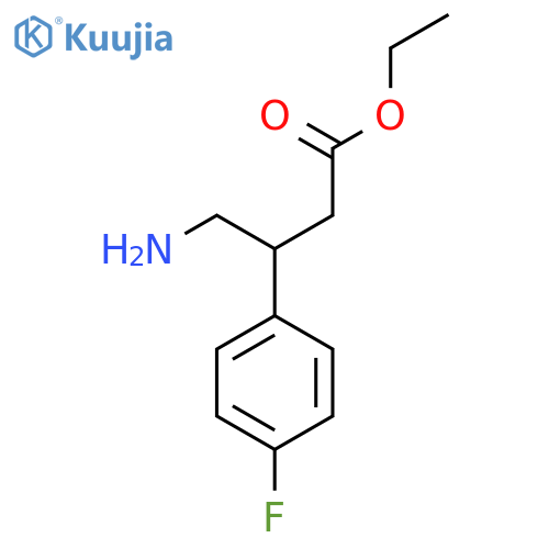 Ethyl 4-amino-3-(4-fluorophenyl)butanoate structure