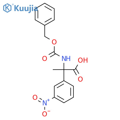 2-{(benzyloxy)carbonylamino}-2-(3-nitrophenyl)propanoic acid structure