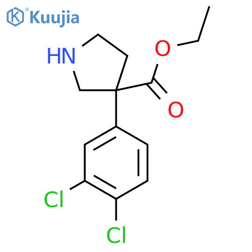 Ethyl 3-(3,4-dichlorophenyl)pyrrolidine-3-carboxylate structure