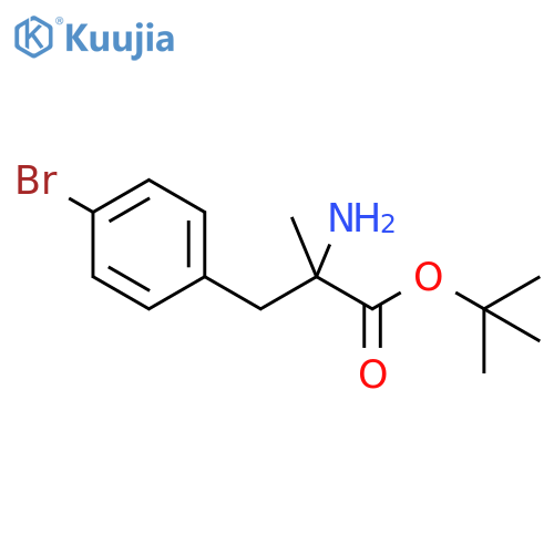 Tert-butyl 2-amino-3-(4-bromophenyl)-2-methylpropanoate structure
