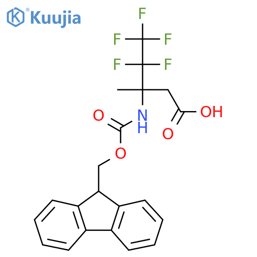 3-({(9H-fluoren-9-yl)methoxycarbonyl}amino)-4,4,5,5,5-pentafluoro-3-methylpentanoic acid structure