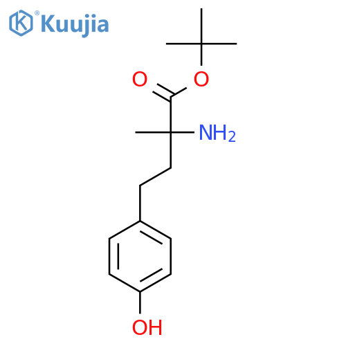 Tert-butyl 2-amino-4-(4-hydroxyphenyl)-2-methylbutanoate structure