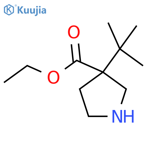 Ethyl 3-tert-butylpyrrolidine-3-carboxylate structure