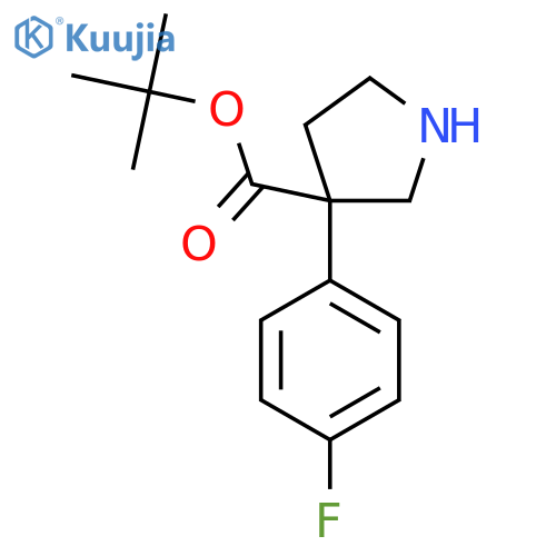 Tert-butyl 3-(4-fluorophenyl)pyrrolidine-3-carboxylate structure