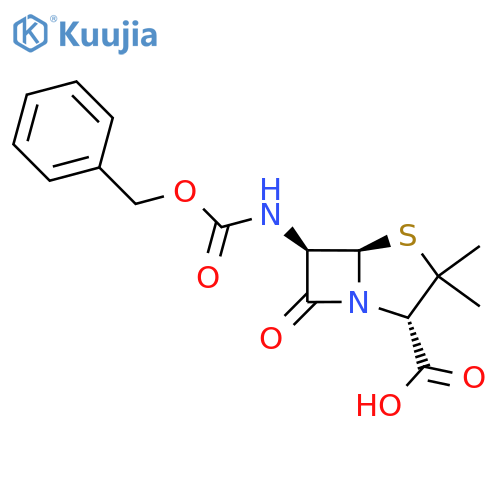 (2S,5R,6R)-6-{(benzyloxy)carbonylamino}-3,3-dimethyl-7-oxo-4-thia-1-azabicyclo3.2.0heptane-2-carboxylic acid structure