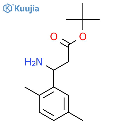 Tert-butyl 3-amino-3-(2,5-dimethylphenyl)propanoate structure