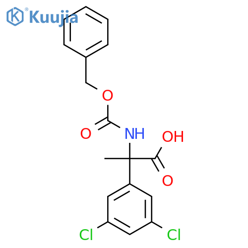 2-{(benzyloxy)carbonylamino}-2-(3,5-dichlorophenyl)propanoic acid structure