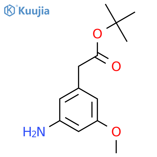 Tert-butyl 2-(3-amino-5-methoxyphenyl)acetate structure