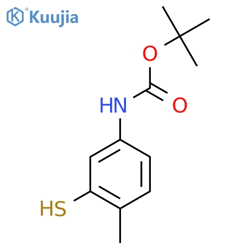 tert-butyl N-(4-methyl-3-sulfanylphenyl)carbamate structure