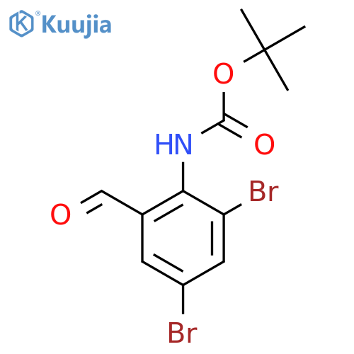 tert-butyl N-(2,4-dibromo-6-formylphenyl)carbamate structure