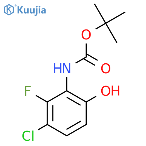 tert-butyl N-(3-chloro-2-fluoro-6-hydroxyphenyl)carbamate structure