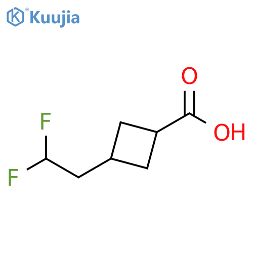 Cyclobutanecarboxylic acid, 3-(2,2-difluoroethyl)- structure