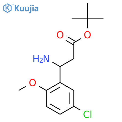 Tert-butyl 3-amino-3-(5-chloro-2-methoxyphenyl)propanoate structure