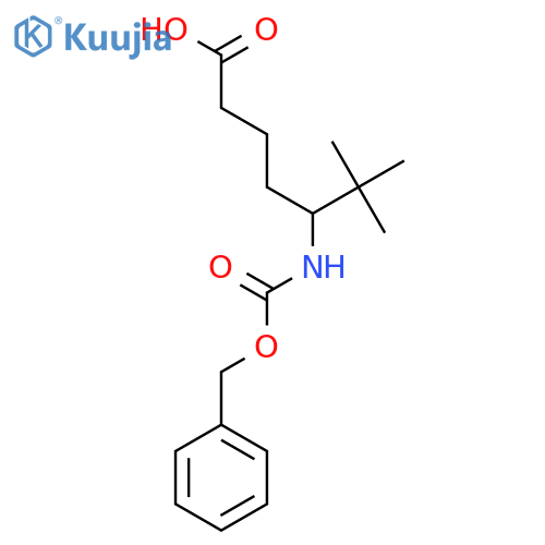5-{(benzyloxy)carbonylamino}-6,6-dimethylheptanoic acid structure