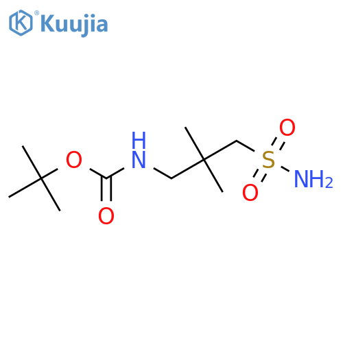 tert-butyl N-(2,2-dimethyl-3-sulfamoylpropyl)carbamate structure