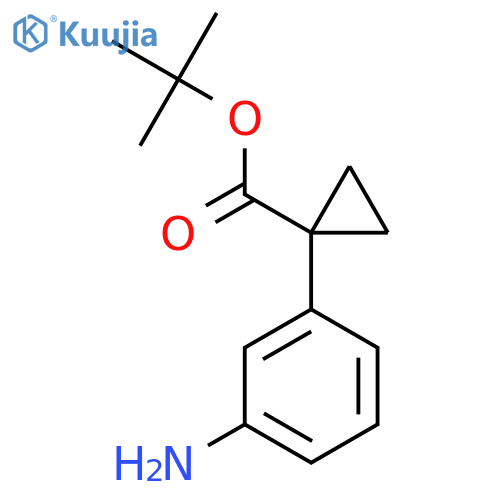 Tert-butyl 1-(3-aminophenyl)cyclopropane-1-carboxylate structure