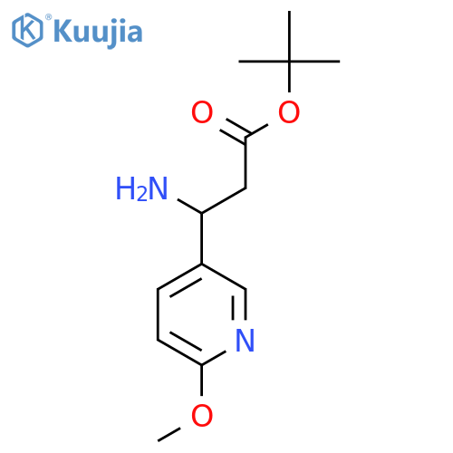 Tert-butyl 3-amino-3-(6-methoxypyridin-3-yl)propanoate structure