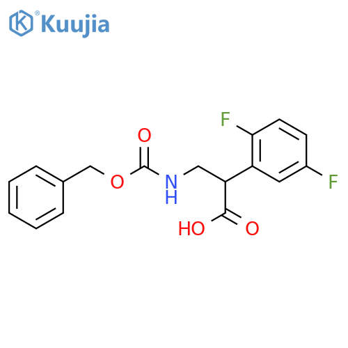 3-{[(Benzyloxy)carbonyl]amino}-2-(2,5-difluorophenyl)propanoic acid structure