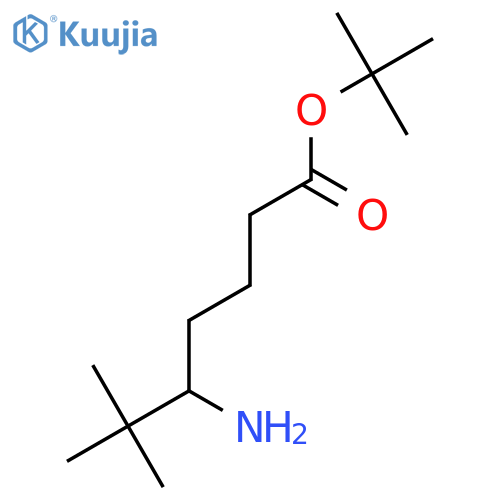 Tert-butyl 5-amino-6,6-dimethylheptanoate structure