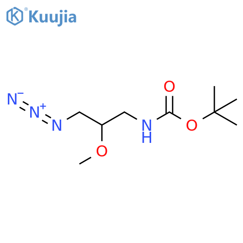 tert-butyl N-(3-azido-2-methoxypropyl)carbamate structure
