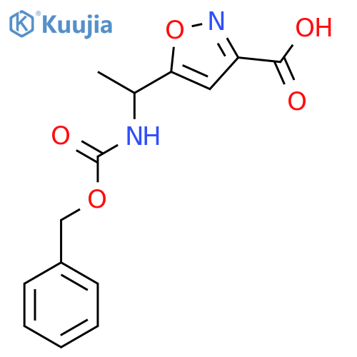 5-(1-{(benzyloxy)carbonylamino}ethyl)-1,2-oxazole-3-carboxylic acid structure