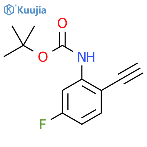 tert-butyl N-(2-ethynyl-5-fluorophenyl)carbamate structure