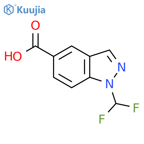 1-(difluoromethyl)-1H-indazole-5-carboxylic acid structure