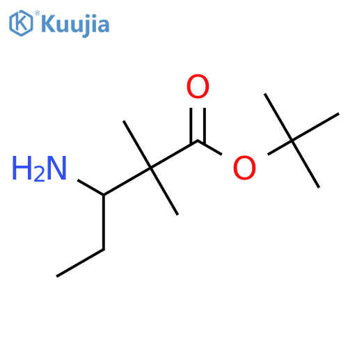 Tert-butyl 3-amino-2,2-dimethylpentanoate structure