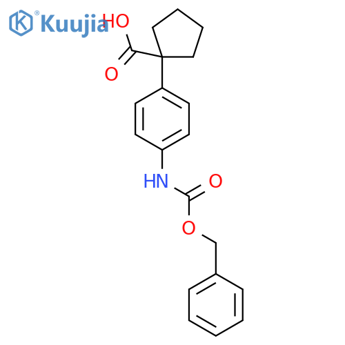 1-(4-{(benzyloxy)carbonylamino}phenyl)cyclopentane-1-carboxylic acid structure
