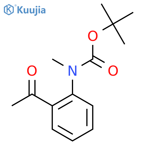 tert-butyl N-(2-acetylphenyl)-N-methylcarbamate structure