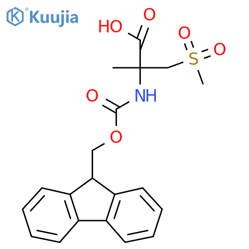 2-({[(9H-fluoren-9-yl)methoxy]carbonyl}amino)-3-methanesulfonyl-2-methylpropanoic acid structure