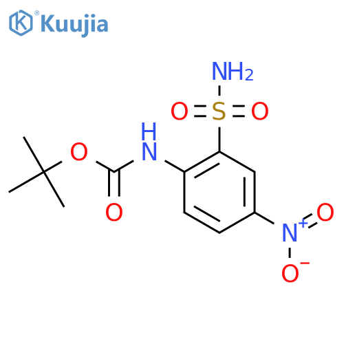 tert-butyl N-(4-nitro-2-sulfamoylphenyl)carbamate structure