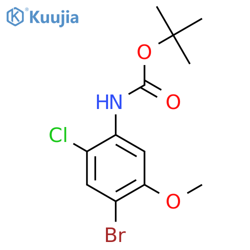 tert-butyl N-(4-bromo-2-chloro-5-methoxyphenyl)carbamate structure