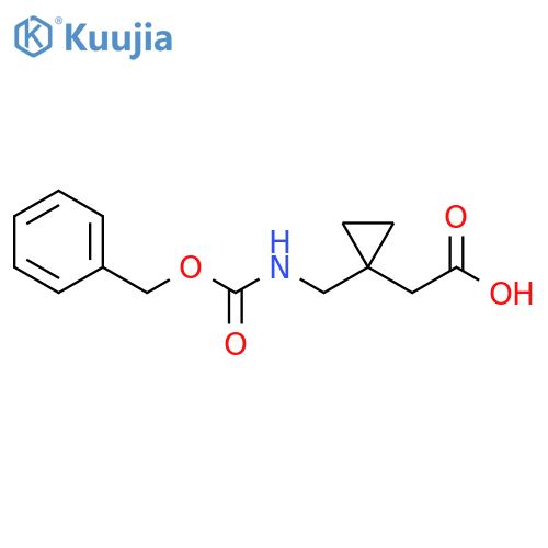 1-[[[(Phenylmethoxy)carbonyl]amino]methyl]cyclopropaneacetic acid structure