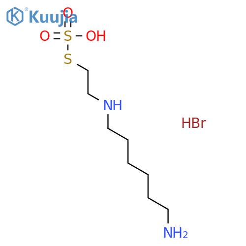 Thiosulfuric acid(H2S2O3), S-[2-[(6-aminohexyl)amino]ethyl] ester, hydrobromide (1:1) structure