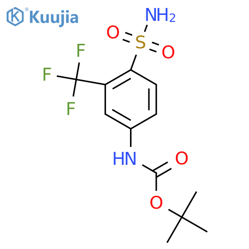 tert-butyl N-4-sulfamoyl-3-(trifluoromethyl)phenylcarbamate structure