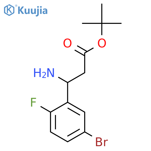 Tert-butyl 3-amino-3-(5-bromo-2-fluorophenyl)propanoate structure