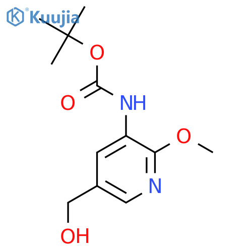 tert-butyl N-[5-(hydroxymethyl)-2-methoxypyridin-3-yl]carbamate structure