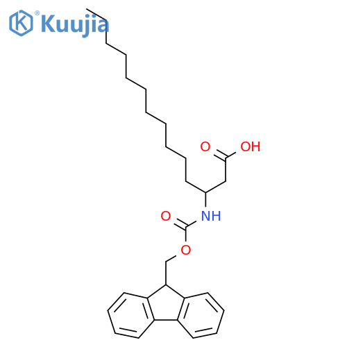 3-({[(9H-fluoren-9-yl)methoxy]carbonyl}amino)tetradecanoic acid structure