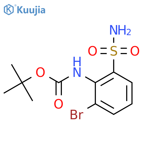 tert-butyl N-(2-bromo-6-sulfamoylphenyl)carbamate structure