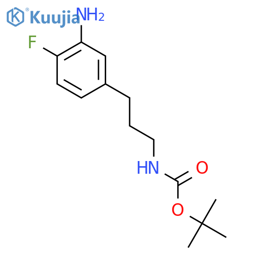 tert-butyl N-3-(3-amino-4-fluorophenyl)propylcarbamate structure