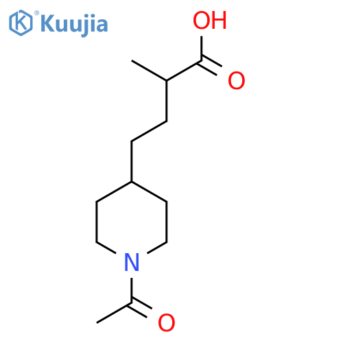 4-(1-Acetylpiperidin-4-yl)-2-methylbutanoic acid structure