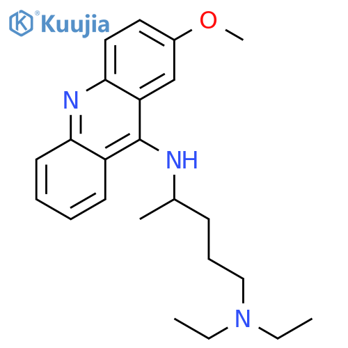 1,4-Pentanediamine,N1,N1-diethyl-N4-(2-methoxy-9-acridinyl)-, hydrochloride (1:2) structure