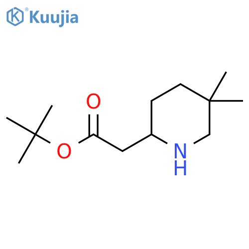 Tert-butyl 2-(5,5-dimethylpiperidin-2-yl)acetate structure