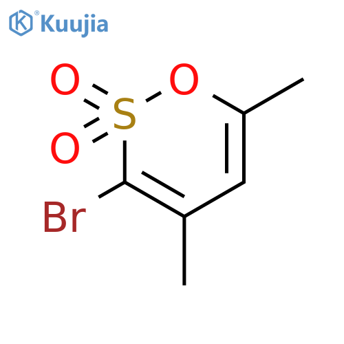 3-Bromo-4,6-dimethyl-2H-1,2lambda~6~-oxathiine-2,2-dione structure